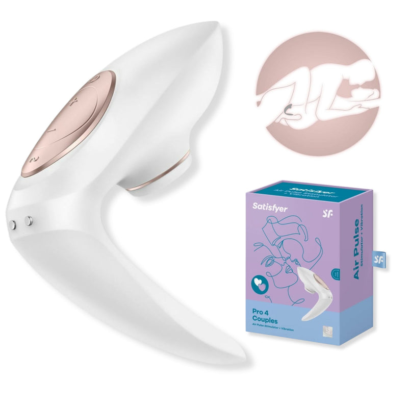 Satisfyer PRO 4 Couples - Vibrador de Ponto G & Pênis com Sugador de Clitóris - Satisfyer Lovers