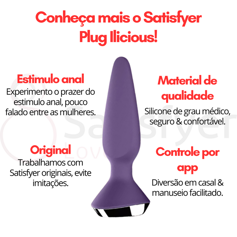 Satisfyer Plug Ilicious 1 - Plug Anal com Vibrações & Controle Remoto via Bluetooth - Satisfyer Lovers