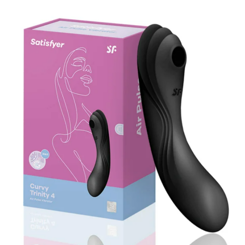 Satisfyer Curvy Trinity 4+ - Vibrador e Sugador com tecnologia Air Pulse