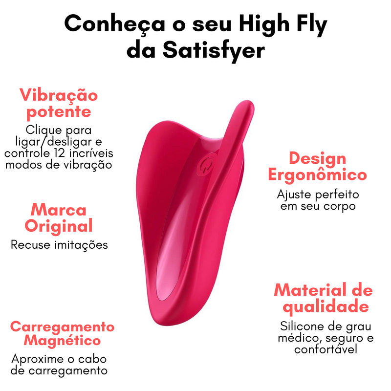 Satisfyer High Fly - Vibrador Ultrassônico para Usar no Dedo