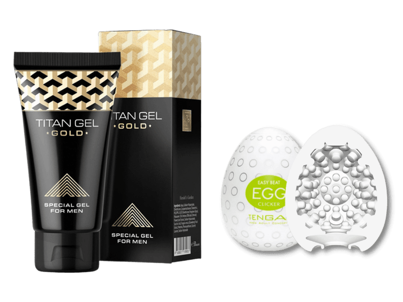 KIT PROMO: Titan GEL Gold + Ovinho Masturbador