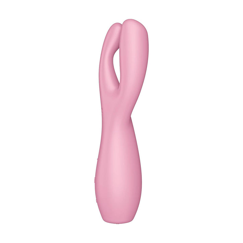 Satisfyer Threesome 3 - 3 Estímulos Simultâneos de Lábios e Clitóris - Vibrador Satisfyer - Vibrador Feminino- Satisfyer 3 em 1 - Estimulador de Clitóris