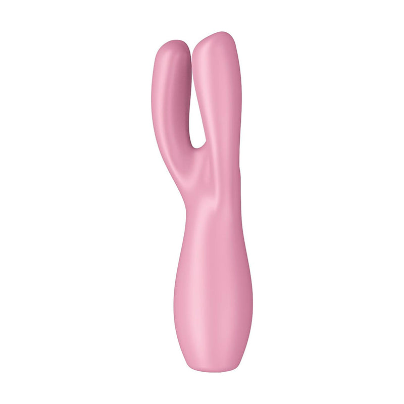 Satisfyer Threesome 3 - 3 Estímulos Simultâneos de Lábios e Clitóris - Vibrador Satisfyer - Vibrador Feminino- Satisfyer 3 em 1 - Estimulador de Clitóris