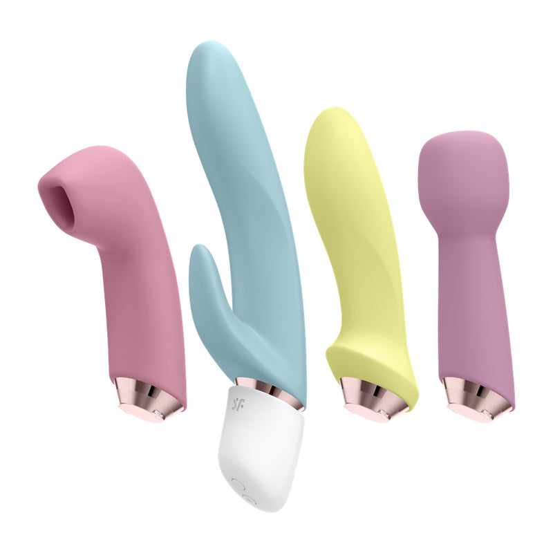 Satisfyer Marvelous Four 4 em 1 - Vibrador Poderoso com 4 Estímulos Intensos - Vibrador 4 em 1 - Vibrador Satisfyer - Estimulador Anal - Estimulador de Ponto-G - Estimulador de Clitóris - Estimulador de Corpo - Massageador de Corpo - Vibrador Safisfyer