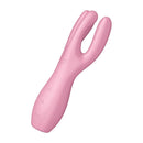 Satisfyer Threesome 3 - 3 Estímulos Simultâneos de Lábios e Clitóris - Vibrador Satisfyer - Vibrador Feminino- Satisfyer 3 em 1 - Estimulador de Clitóris