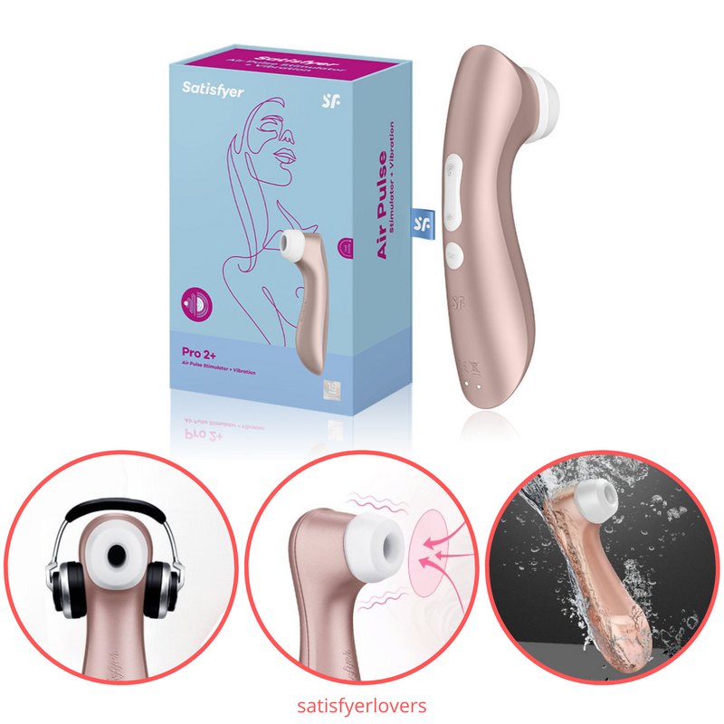 Satisfyer PRO 2+ UP - Estimulador com Vibrações & Sugador de Clitóris Air Pulse - Satisfyer Lovers